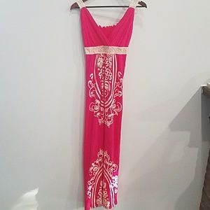 Lace shouldered maxi dress